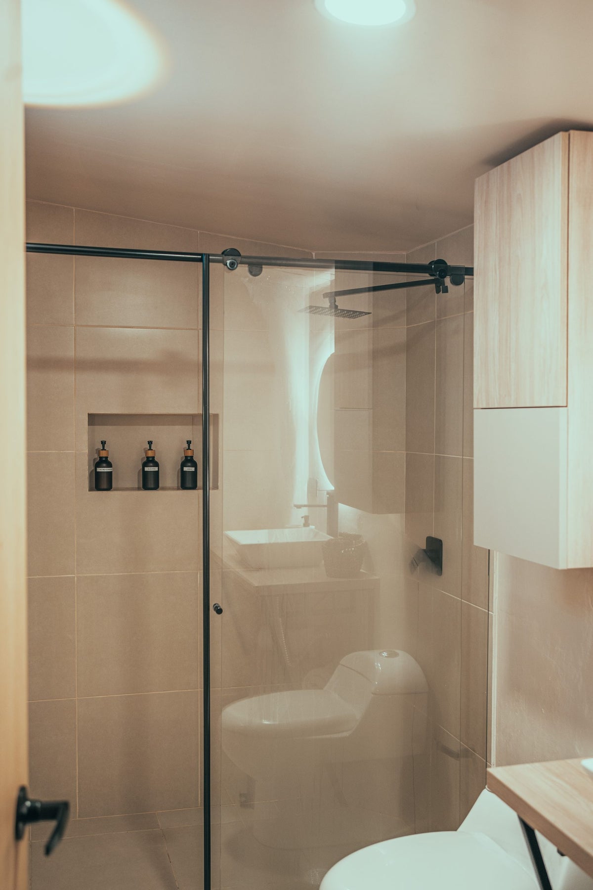 Ducha del Apartamento SATORI, Casa Mitho aparthotel en Usaquén
